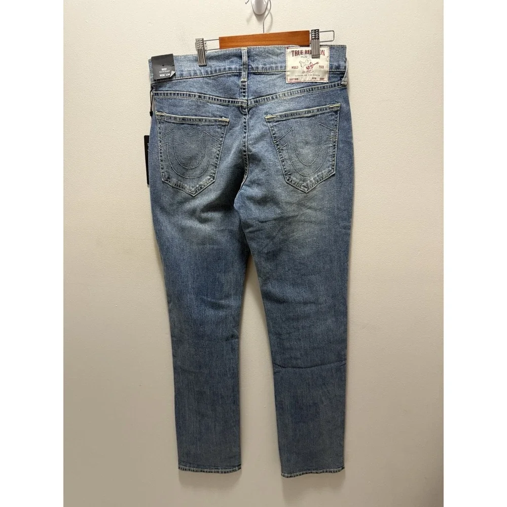 True Religion Ricky Straight Jeans Men's 30x34 Light Autumn Walk Wash NWT